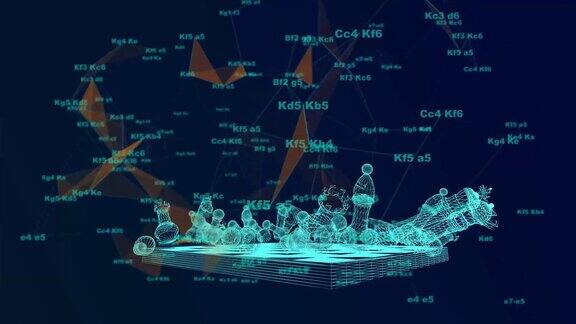 数字象棋带有数字元素的抽象棋盘