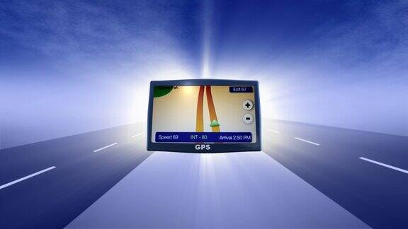 GPS和道路动画背景
