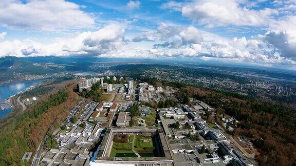 西蒙弗雷泽大学伯纳比加拿大BC航空视图