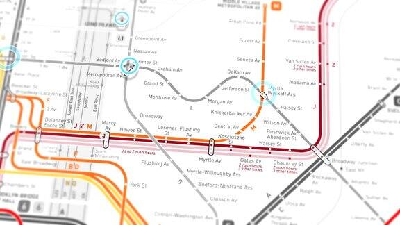 纽约地铁地图本地化-无缝4K环路