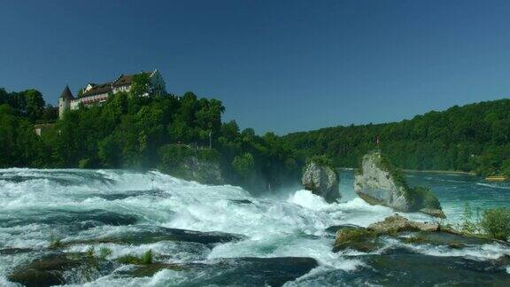 壮观的莱茵瀑布美丽的地方