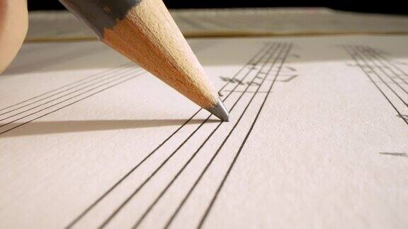用铅笔写乐谱