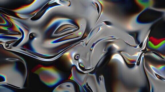 抽象金属液体水表面流动