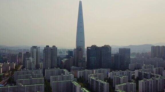 鸟瞰图首尔商业区首尔市韩国