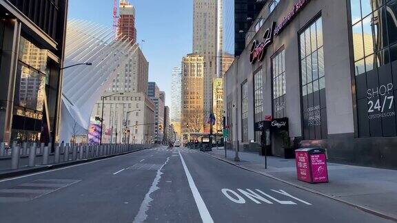 纽约空荡荡的街道