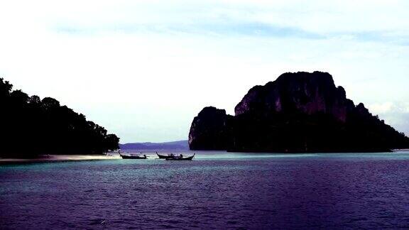 泰国甲米的热带泻湖
