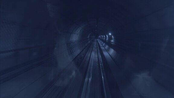 摄像机在地下隧道中移动