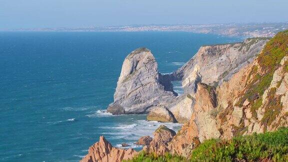 葡萄牙辛特拉岛的罗卡角欧洲最西端
