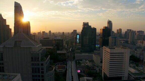 4k分辨率曼谷城市景观鸟瞰图泰国
