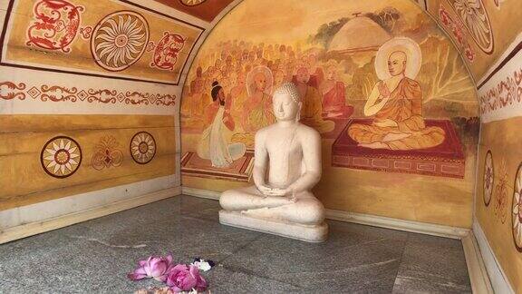 Anuradhapura斯里兰卡观佛与花