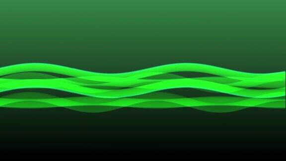 简单凉爽的绿色波浪效果
