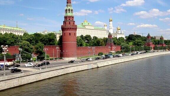 莫斯科克里姆林宫在一个晴朗的日子俄罗斯莫斯科建筑和地标莫斯科城市景观