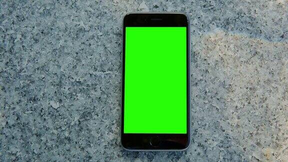 花岗岩石材智能手机手机绿屏chromakey
