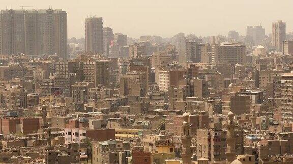 平移拍摄的埃及开罗市景