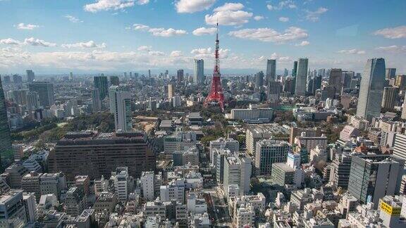 东京城市的4K延时视图