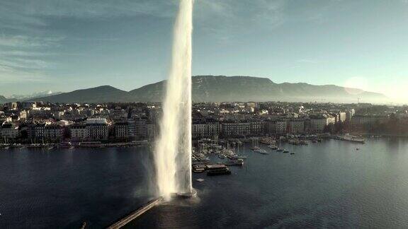 飞过日内瓦湖的大喷泉