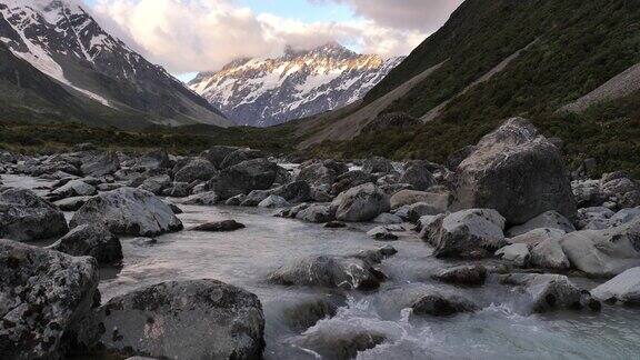 库克山胡克谷在新西兰