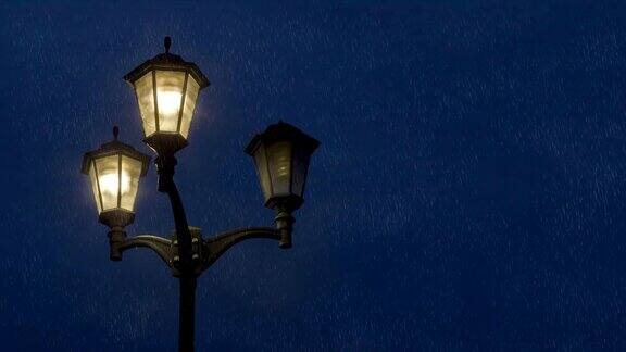 雨夜街灯