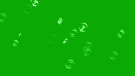 水波纹运动图形与绿色屏幕背景