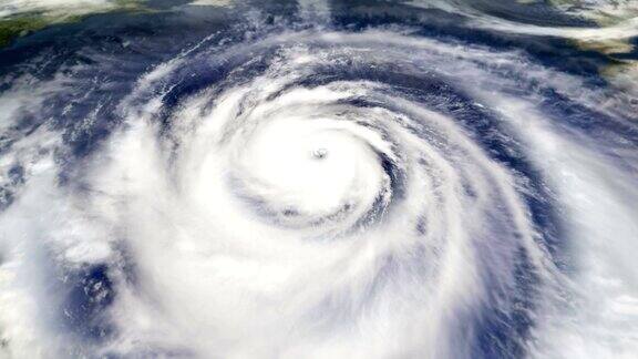飓风天气卫星鸟瞰图