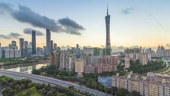 广州市中心塔顶全景