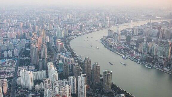 上海城市景观4k时间流逝