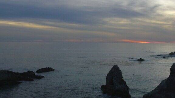 日落时分的皮斯莫海滩