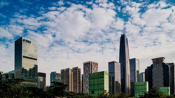 深圳市中心的城市景观