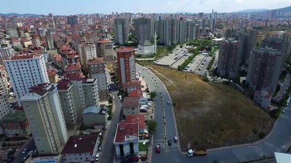 鸟瞰图伊斯坦布尔市索亚克耶尼希尔