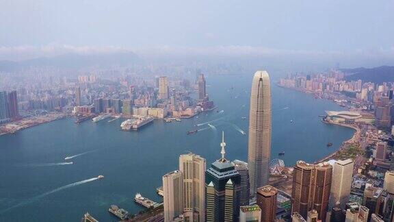 中国香港城市鸟瞰图