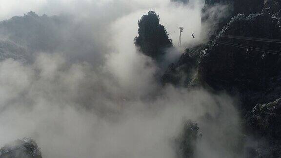 中国湖南张家界天子山雪景