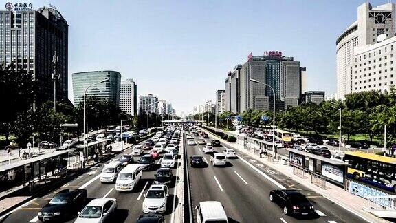 中国北京2014年8月13日:中国北京二环路交通繁忙