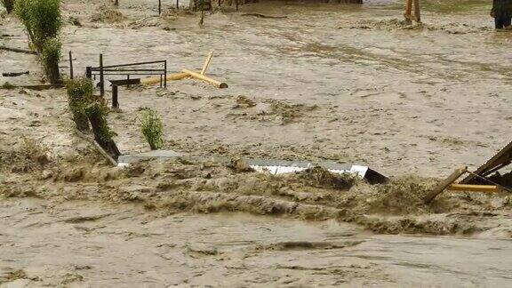洪水河水泛滥生态灾难全球变暖问题