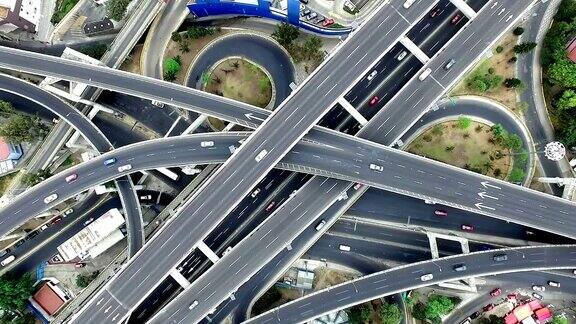 鸟瞰图的墨西哥城高速公路
