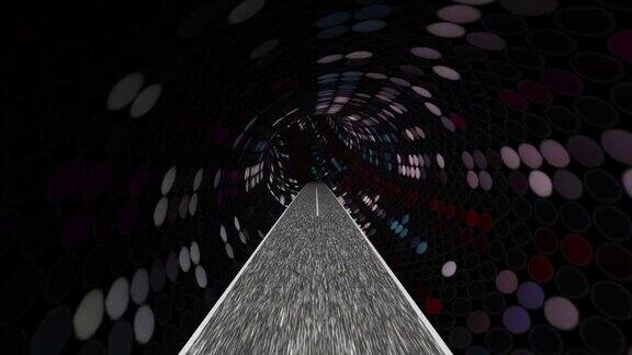 驾驶通过高科技数据隧道