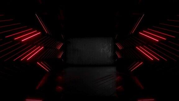 发光的霓虹灯隧道抽象的无缝的背景荧光紫外线