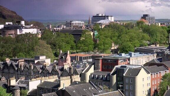 爱丁堡市中心的全景