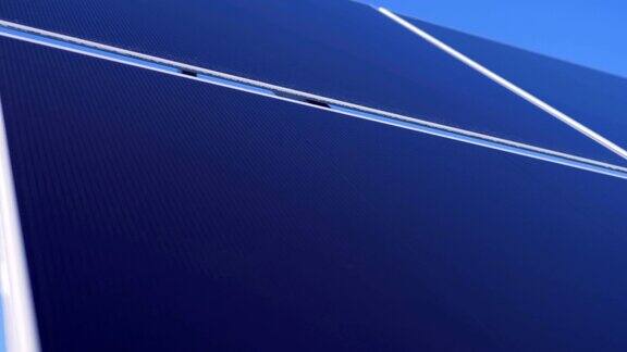 替代能源一个太阳能阵列的平面特写