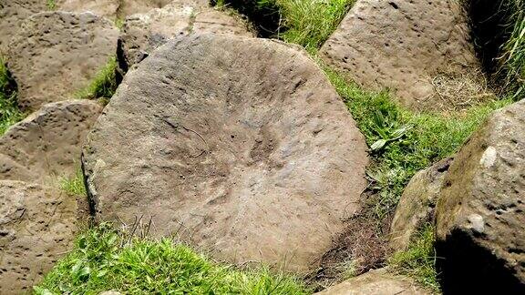 地上的大圆石头