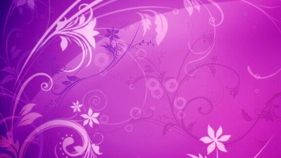 花图案背景(紫色白色)-环