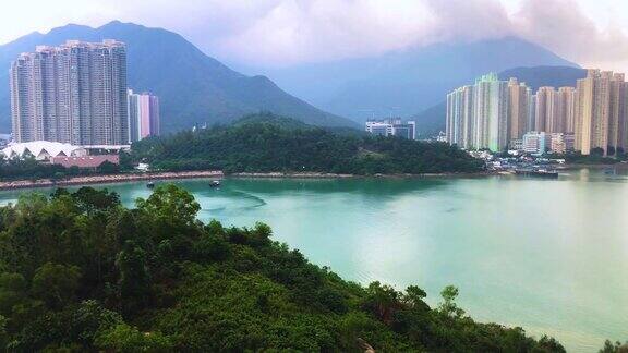 从农坪缆车观赏香港美景