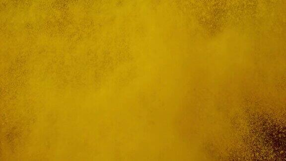 姜黄香料在空中碰撞慢镜头