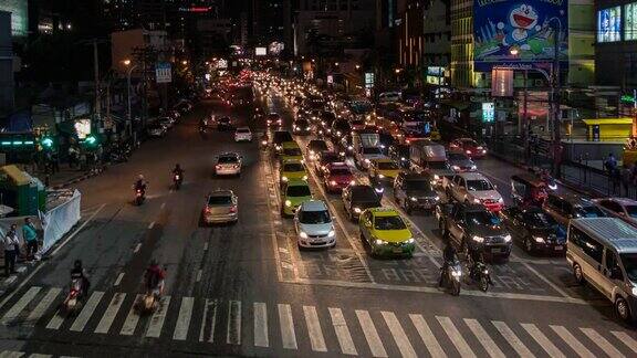 泰国曼谷的交通延时