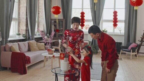亚洲家庭装饰中国新年