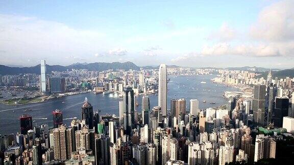 从太平山顶眺望香港