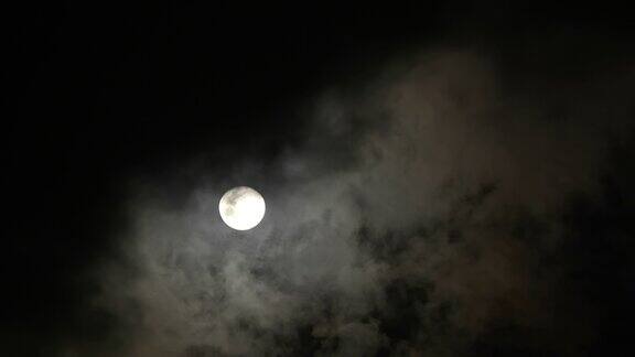 月亮和云-天空