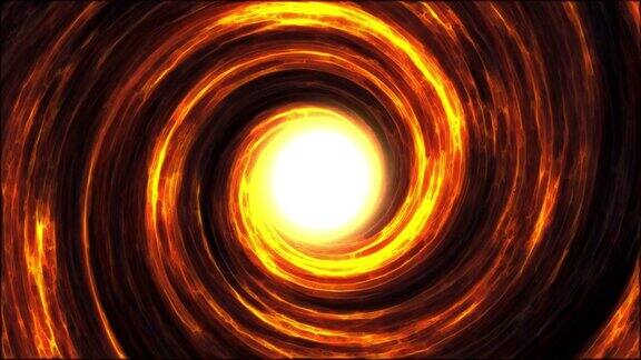 炽热的漩涡气体和物质在强大的引力作用下在黑洞周围旋转