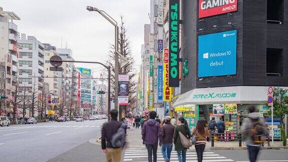 日本东京秋叶原地区的4K延时摄影秋叶原是著名的电子产品和购物中心
