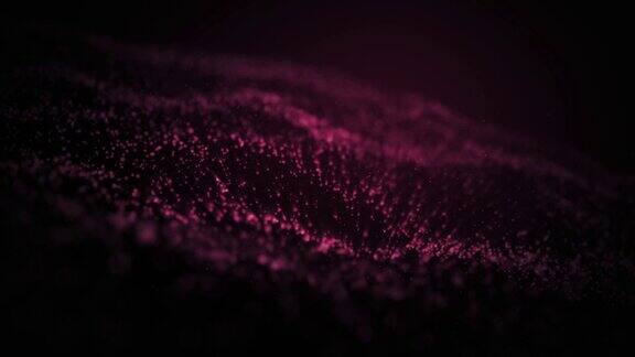 粉色粒子波背景上的黑色背景