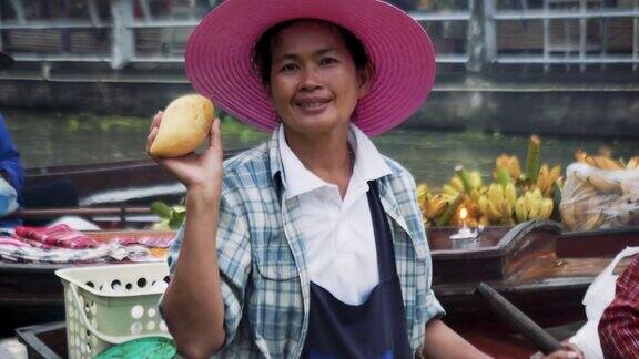 水上市场旅游景点和购物中心的地方产品泰国的传统文化